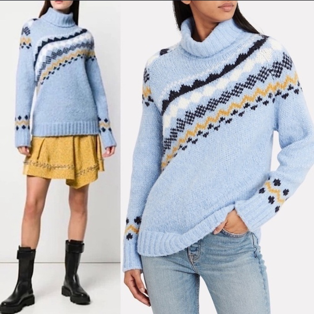 Derek Lam 10 Light Blue Knit Sweater